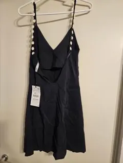 ZARA シェル装飾 キャミワンピース ブラック