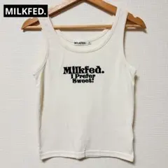MILKFED. ミルクフェド ロゴ タンクトップ 白 Mサイズ トップスのサムネイル