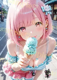 キラキラ　かわいい　AIイラスト　ポスター　A4サイズ　a578