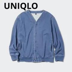 【新品】UNIQLO ユニクロ インディゴカーディガン Vネック L 男女兼用