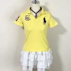 y2k ラルフローレン ビッグポニー ポロシャツ 平成ギャル 平成女児 イエロー