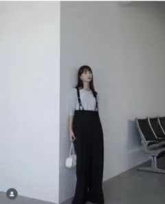 lourenサスペンダー付きパンツ