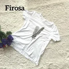 Firosa フィローザ【feather】【コットン】ホワイトTシャツF