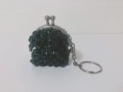 ビーズ　がま口　小物入れ　小銭入れ　口金　キーホルダ　ビーズバッグ　ビーズがま口