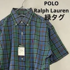 新品 90年代 POLO Ralph Lauren BDシャツ チェック 緑タグ