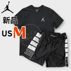 ナイキ　ジョーダン　上下セット　M 黒　半袖　tシャツ ショートパンツ　刺繍のサムネイル