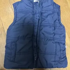 ネイビー 中綿入りダウンベスト 80センチ