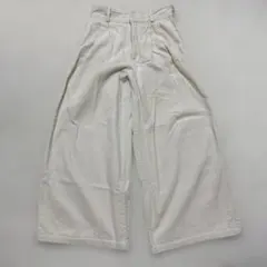 GU コーデュロイ ワイドパンツ アイボリー S