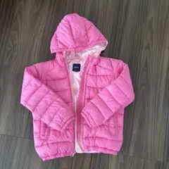 GapKids フード付きピンクダウンコート 130cm
