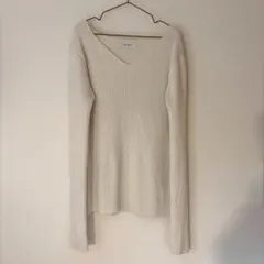 BEAUTY & YOUTH キーネックリブニットのサムネイル