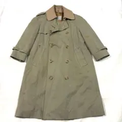 Aquascutum カーキ ダブルブレスト トレンチコート ライナー 襟付き