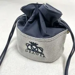 Drawer ドゥロワー 巾着 ノベルティ ショルダーバッグ ロゴ刺繍