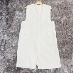 美品❣️ Ballsey ボールジィ ドライアムンゼン クルーネックロングジレ 白のサムネイル