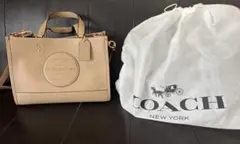 【COACH/ コーチ】ベージュ デンプシー キャリーオール トートバッグ