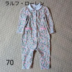ラルフ・ローレン 花柄ロンパース 70
