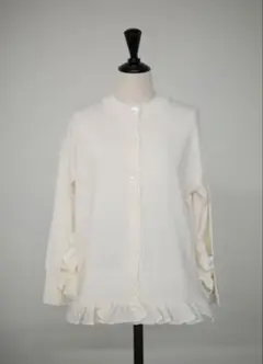 OHGA FRILL KNIT ホワイト
