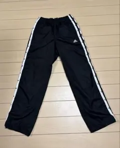 adidas 黒　ウィンドブレーカー　 ロングパンツ　裏地有
