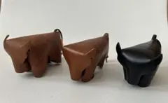 ★ スコッチグレイン レザー 牛革 置物 3点セット ★ インテリアにのサムネイル