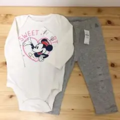 【新品、未使用】babygap ミニーロンパース くま 刺繍 レギンス