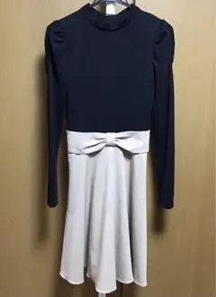 ドッキングワンピース ウエストリボン セットアップ しまむら ジーユー GRL