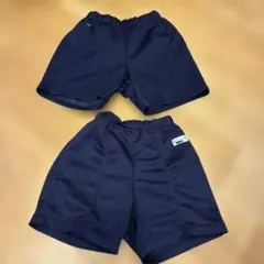 150サイズと160サイズネイビー体操服 ウエストゴム ポケット付き 2枚セット