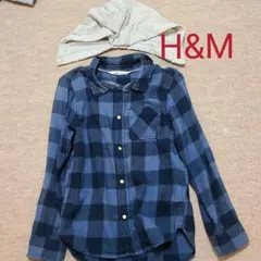 H&Mキッズフード付きシャツ130cm