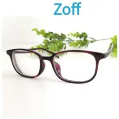良品☆Zoff ゾフ 眼鏡 メガネ ウェリントン ブラウン べっ甲 軽量