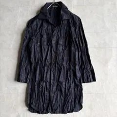 00s y2k 5351プールオム シワ加工ロングシャツ 紺 2 archiveのサムネイル