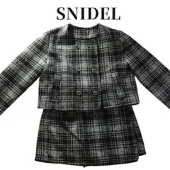 スナイデル SNIDEL セットアップ チェック ツイード ショートパンツ 秋