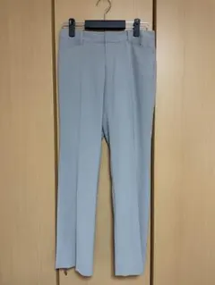 INDIVI パンツ　ズボン　スーツ　ストライプ　レディース　オフィス　グレー