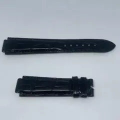 2817#19mm-18mmミッドナイトブルー☆本物クロコダイルベルト☆スイス製