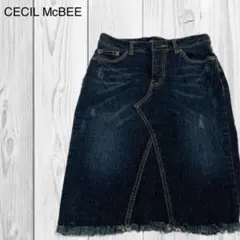 CECIL McBEE セシルマクビー　デニム タイト スカート 　Sサイズ