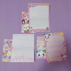 ウサハナ、LoveUsa、ぱんちゃんのおいしゃさん レターセット 3組
