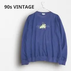 ◻︎3509【90s ヴィンテージ】 スウェット オーバーサイズ ブラックバス