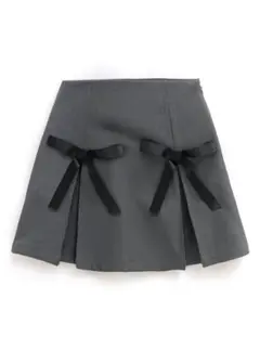 インパン裏地付きリボンプリーツミニスカート[sf1025]