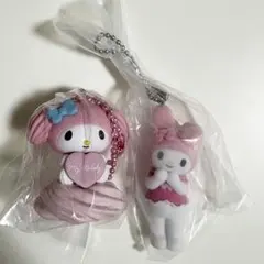 マイメロガチャ２種セット　ライブキャラクター・ホイップクリームマスコット