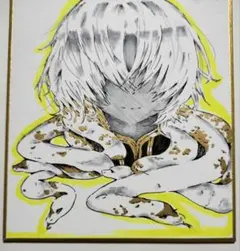 オリジナル 手描きイラスト ミニ色紙 病み絵 - メルカリ