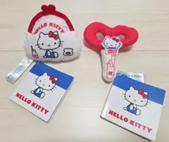新品タグ付き／HELLO KITTY／ハローキティなつかしモチーフマスコット２点