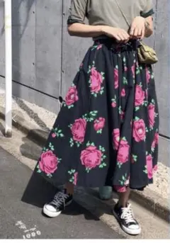 LUCY CIRCULAR SKIRT アメリ　ヴィンテージ風ロングスカート
