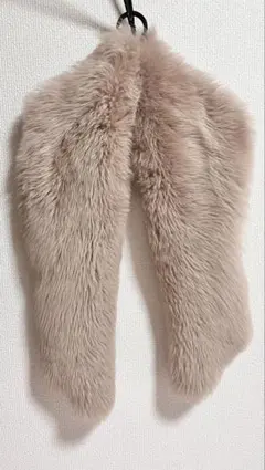 パピヨネ リバーシブル マフラー ショール ラビットファー リアルファー