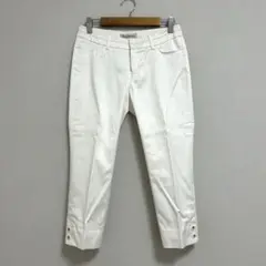 クリアインプレッション クロップドパンツ 【XS】 ホワイト ストレッチ