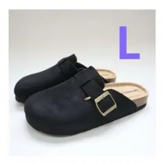 新品 しまむらclosshiビルケン風 サボサンダル L 24.0〜24.5㎝黒