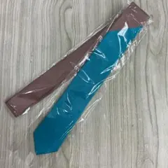 クイトランニング 2トーンシルクネクタイ シナモンxピーコック 未使用