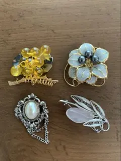 ブローチ 4点セット
