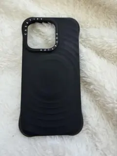 CASETiFY iPhone14Pro ブラック ウェーブ シリコンケース