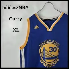 ゲームシャツ　バスケユニフォーム　アディダス　NBA ウォリアーズ　カリー　青