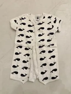 PETIT BATEAU クジラ柄ロンパース 6m
