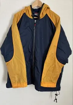 ネイビーオレンジ フード付きナイロンジャケット