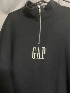 GAP ハーフジップ プルオーバー ブラック　Lのサムネイル
