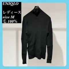 UNIQLO ユニクロ レディース サイズM ニット タートルネック 黒 長袖